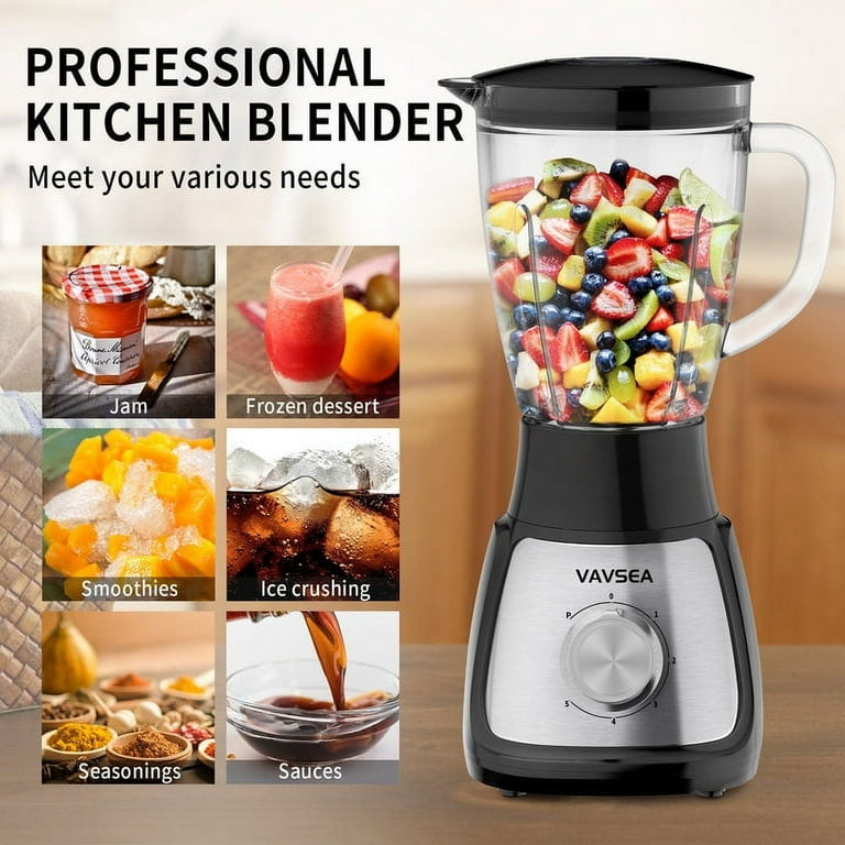 Professional Blender - Black and Silver, 1000W