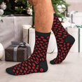 thumbnail image 7 of Xecao Sexy Red Lips Kiss Print Crew Socks for Men and Women, Men's Soft Moisture-wicking Sock, 7 of 7