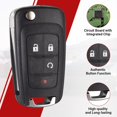 thumbnail image 5 of Easy to Use Key Fob Keyless Entry Remote Control Compatible with Chevrolet Chevy 2016-2021 Equinox Sonic/2015-2016 lmpala/2010-2016 Terrain Car Key Replacement for OHT01060512, 2-Pack, 5 of 6