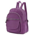 thumbnail image 2 of Spencer Women's Nylon Mini Casual Waterproof Backpack Adjustable Straps Shoulder Bag Travel Rucksack for Hiking Outdoor "Purple", 2 of 9