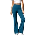 thumbnail image 2 of Ninixx Womens High Waisted Flare Yoga Pants with Pockets Bootcut Workout Leggings Stretch Casual Trousers, 2 of 9