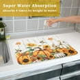 thumbnail image 7 of Autumn Harvest Pumpkin Dish Drying Mat for Kitchen Counter Sunflower Maple Leaves Fall Dish Drying Mat 18\u201dx24\u201d Thanksgiving Dishes Pad Dish Drainer Rack Mats Absorbent Fast Dry Kitchen, 7 of 7