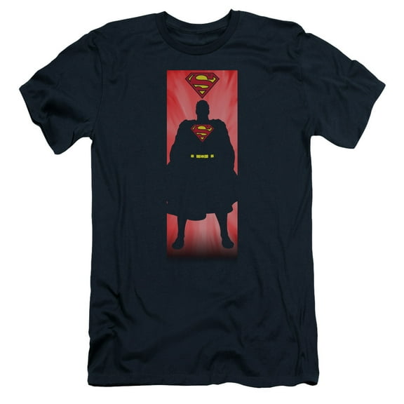 Superman Block Adult 30/1 T-Shirt Navy