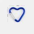 thumbnail image 6 of Ettsollp 20Pcs Heart Shaped Carabiner Heavy Duty Aluminum Keychain Clip Spring Hook Backpack Water Bottle Hanging Buckle Outdoor Camping Accessories, 6 of 8