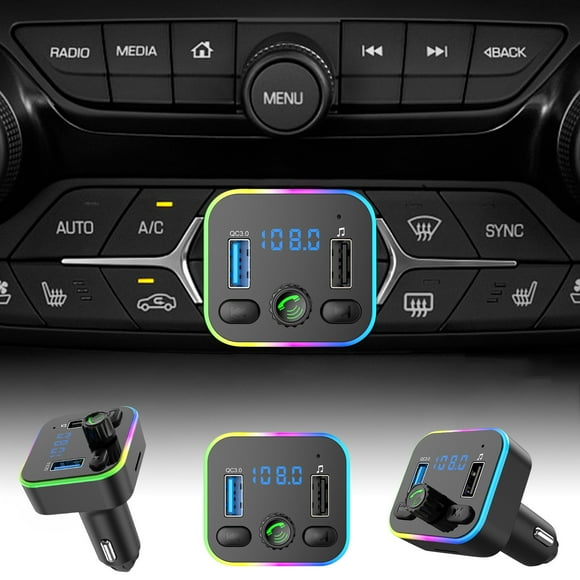EGNMCR Car Bluetooth Receiver Charger, Lossless Sound Quality FM Transmitter Card, Car MP3 Bluetooth Player A FM