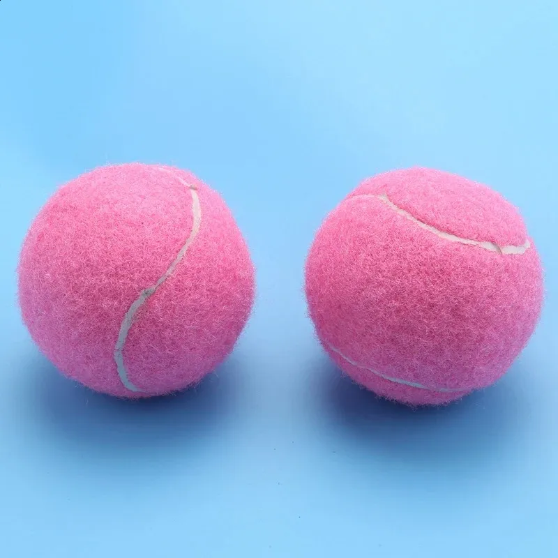 Vensio -6pcs Pack Pink Tennis Balls for Practice and Training, Wear-Resistant Elastic Training Balls 66mm for Ladies and Beginners, High Rebound Practice Tennis Set