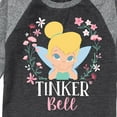 thumbnail image 3 of Tinker Bell - Tinker Bell Floral - Toddler And Youth Raglan Graphic T-Shirt, 3 of 6