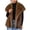 Coffee, variant on KICILVS Faux Fur Vest Women Shawl Collar Sleeveless Fuzzy Open Front Coat Warm Winter Outerwear Fashion Clothing