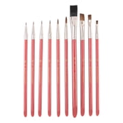 Royal & Langnickel Assorted Shapes Synthetic Camel Watercolor Art Brushes 10 Pieces
