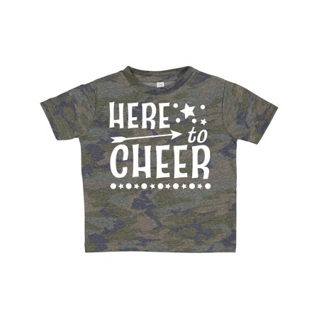 

Inktastic Here to Cheer- Cheerleading with Arrow and Stars Gift Toddler Boy or Toddler Girl T-Shirt
