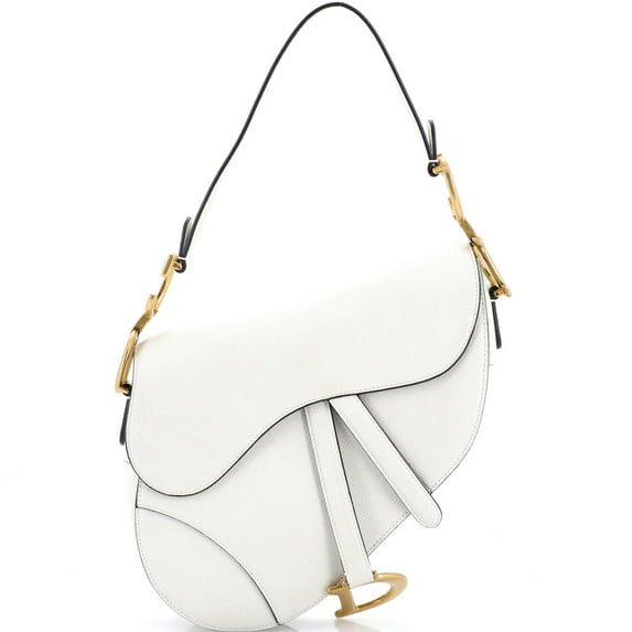 Pre-Owned Saddle Handbag with Strap Leather Medium By Rebag