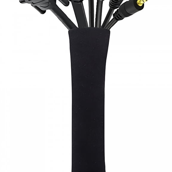 LAMIRO Cable Concealer Management Sleeve Wire Organizer for TV Computer Fridge Neoprene Cord Cover Cable Hider Protector Zipper Design 100cm