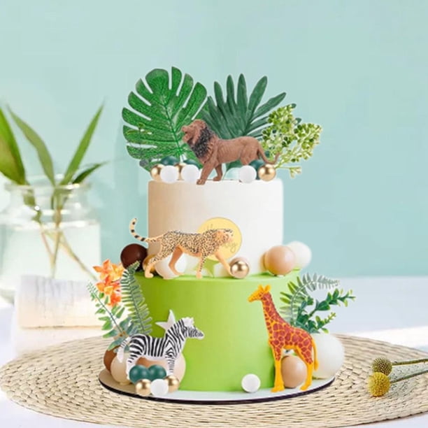 Animal Cake Toppers Cumpleaños para la decoración de pasteles de Navidad Decoración de la fiesta de cumpleaños para niños Fiesta de fiesta temática