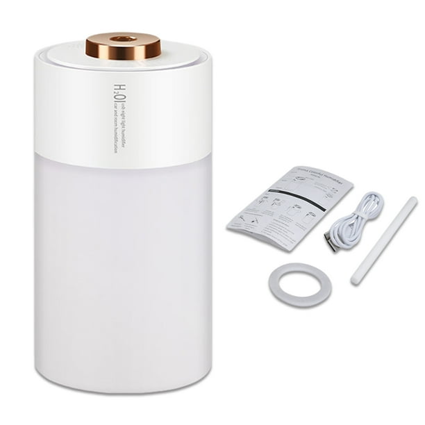 Naiovety Humidificador de aire portátil con luz nocturna, difusor de aceites esenciales de gran capacidad de 300ML, generador de niebla, nebulizador para Humidificadores blanco Naiovety HA012246-01B