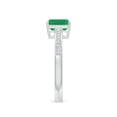 thumbnail image 3 of Angara Natural 1 Ct. Emerald with Diamond Classic Ring in 14K White Gold for Women (Ring Size: 3), 3 of 9