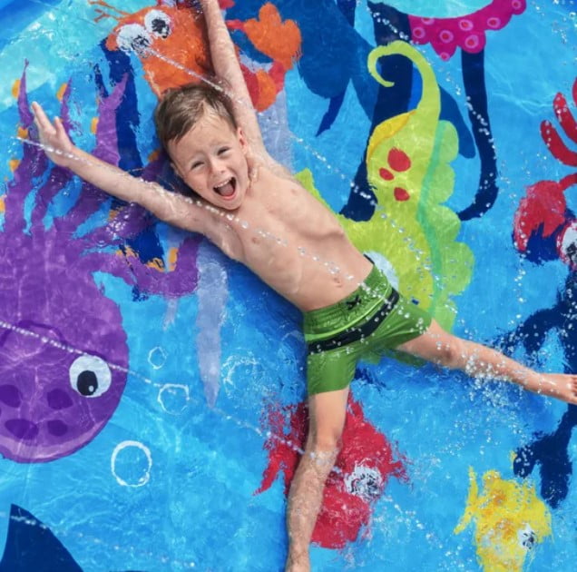 H20GO! Underwater Adventure Sprinkler Pad Kiddie Pool Sprinkler 10 ft