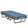 thumbnail image 1 of Giantex Rollaway Bed with Memory Foam Mattress, Folding Portable Guest Cot Size w/Sturdy Metal Frame for Home, Garden & Office, Made in Italy (Navy), 1 of 8
