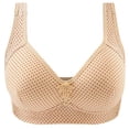 thumbnail image 1 of Bigersell Yoga Sport Bra Women's Non Underwire Comfortable Printing Plus Size Four Breasted Bra Underwear Female Synthetic Womens Bra Big & Tall Lace Bra, Style 321, Beige S, 1 of 3