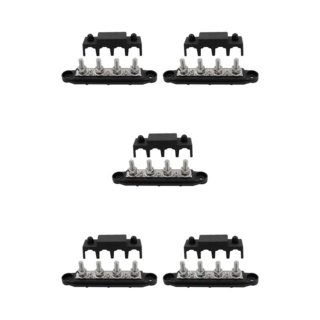 mmirethe 1/2/3/5 Heavy-Duty Power Distribution Block with Cover Boats Black M8 5PCS