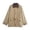 Khaki, variant on Womens Oversized Barn Jackets Vintage Corduroy Collar Coats wirh Pockets Fall Winter Daily Layering Outwears (Green L)