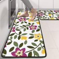 thumbnail image 2 of Kitchen Rugs Sets Of 2,Pioneer Flower Floral Print Pattern Anti Fatigue Kitchen Mat Rugs Non Slip Washable,Decorative Kitchen Floor Mats for Kitchen,Sink,Laundry,17"x47"+17"x47", 2 of 5