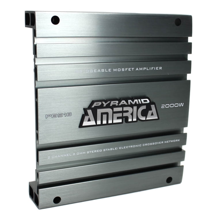 PYRAMID PB918 2000W 2 Channel Car Audio Amplifier and 8 Gauge