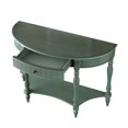 thumbnail image 5 of HAIXIAO Wood Half Moon Console Table With Drawer And Shelf, Vintage Curved Entryway Table For Hallway And Living Room,Antique Green, 5 of 6