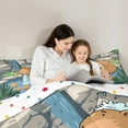 thumbnail image 4 of Manfei Funny Capybara Twin Bedding Sets 7pcs for Kids Children, Nature Lake Leaves Bedding Comforter Set, Animal Wildlife Sheet Sets, Super Cozy Room Decor, 4 of 8