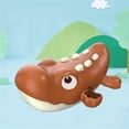 thumbnail image 4 of Brown Rotating Tail Wind Up Crocodile Bath Toy Swimming Motion Pool Fun Childrens Activity, 4 of 4
