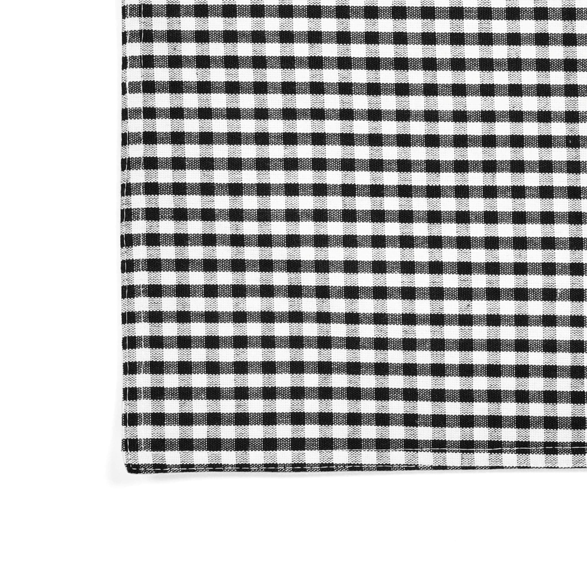 Lush Decor Gingham Check Yarn Dyed Placemat Off White and Black, 4-Pack 14" x 19"