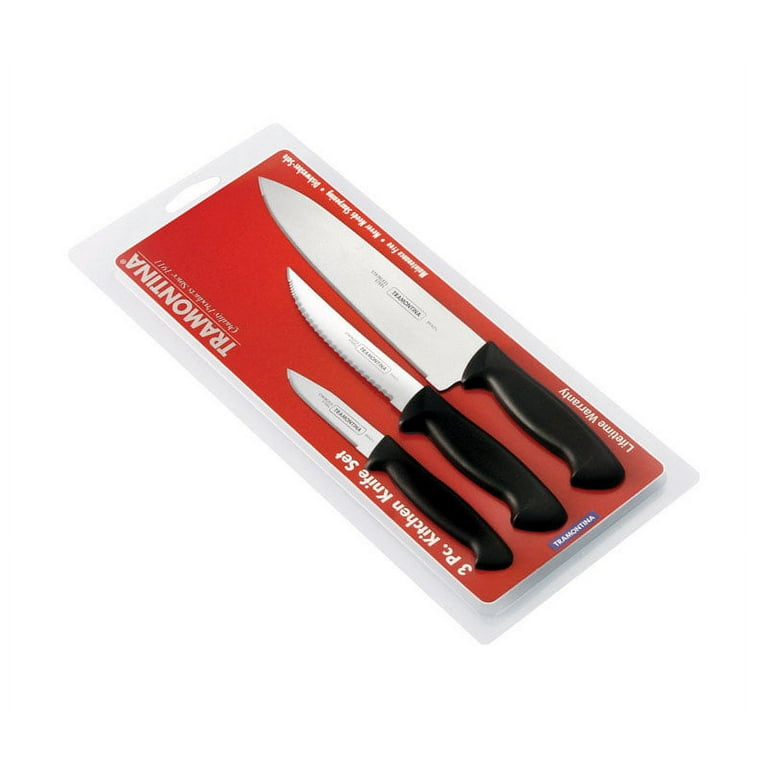 Tramontina Stainless Steel Paring Knives Set, 3 Piece - 3