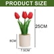 thumbnail image 2 of Planta de simulación de material de PU, tulipán artificial en maceta, decoración creativa, maceta, planta de paisaje, flor de seda, 2 of 5
