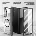 thumbnail image 3 of Nakedcellphone Combo for Samsung Galaxy Z Fold 7 Phone Case with Belt Clip Pouch Holder - Built-In Screen Protector - Hinge Cover - Compatible with MagSafe - Black/Clear, 3 of 10