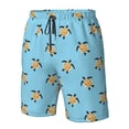 thumbnail image 6 of Uemuo Sea Turtle Pattern Men's Swim Trunks Hawaiian Beach Bathing Suit Swimsuits Beach Quick-Dry Shorts with Pockets-Medium, 6 of 9