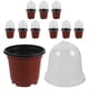 thumbnail image 1 of 10 Sets Plant Nursery Pots with Humidity Dome Plastic Gardening Pot Planting Containers Cup Pots, 1 of 1