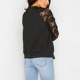 thumbnail image 2 of Women's Long-Sleeved Autumn And Winter Lace Stitching Zipper Solid Color Jacket, 2 of 2