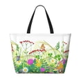 thumbnail image 2 of Disketp Plants and Insects Bolsa de Playa de Gran Capacidad, Bolso Impermeable y a Prueba de Arena para Mujer, Ideal para Playa, Piscina y Natación, 2 of 7