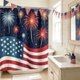 thumbnail image 4 of Fmbmuo Patriotic Shower Curtain 72x72 Inch Waterproof Heavy-Duty Polyester Bathroom Curtain with 12 Hooks Home Decor,Multicolor, 4 of 5