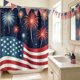 thumbnail image 4 of Independence Day Holiday Party Celebration Shower Curtain Bathroom Partition Decoration Hanging Curtain, 4 of 6