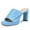 Blue, variant on YDN Women Elegant Square Open Toe Platform Mules Chunky Block High Heeled Slip On Sandals Summer Casual Shoes Size 7 Blue