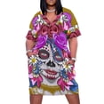 thumbnail image 2 of Vestido holgado con bolsillos Katrina mexicana, moda femenina, vestidos elegantes de Corea para mujer 2025, 2 of 7