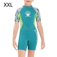 thumbnail image 2 of Sela de buceo 2.5mm Neopreno Durable manga corta pantalones cortos pantalones cortos niños trajes de buceo Mono surfeando fresco cuerpo sentimiento trajes de neopreno verde xxl sidaley OD003680-10, 2 of 7