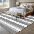 thumbnail image 4 of 5'x8' Area Rugs, Grey Stripe Indoor Outdoor Area Rug for Living Room Bedroom, Minimalist Farmhouse Striped Washable Bathroom Rugs Kitchen Floor Carpet Mats Home Decor Aesthetic, 4 of 8