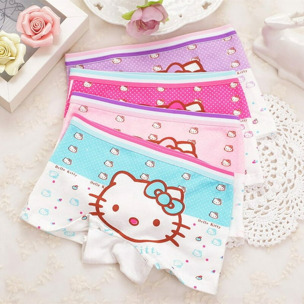 Hello Kitty Underwear Pure Cotton Children Girls Cat Kids Fashion Character  Boxer Brief Infant Baby Girl Panties 