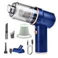 thumbnail image 4 of Aspiradora de mano para coche, inalámbrica, 120W, 40000R, colector de polvo de tamaño pequeño para vehículos, hogares, pelo de mascotas, versátil Azul, 4 of 9
