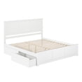 thumbnail image 6 of AFI Madison King Wood Platform Bed with Matching Footboard and Storage Drawers, White, 6 of 21