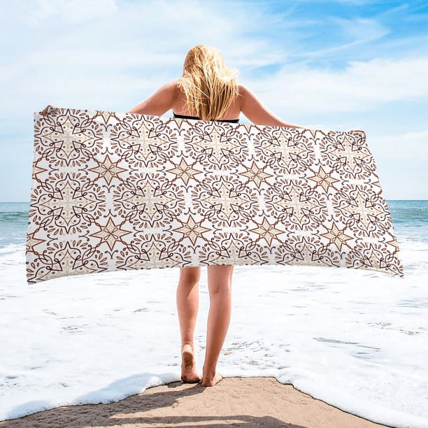 Microfiber Beach Towel Super Colorful Bath Towel Sandproof Beach Blanket Multi-Purpose Towel For Travel Swimming Pool 30x60 Inch