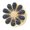 Black, variant on Stylish Daisies Shaped Cufflinks In 4 Colors Formal Floral Sleeve Buttons Perfect For Weddings Parties And Offices Wear