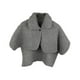 thumbnail image 4 of Chal de invierno para mujer, capa tipo chal para hombros, ponchos suaves, chal de polar, cuello gris, 4 of 9