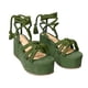 thumbnail image 2 of Zapatos de mujer de verano para mujer Sandalias de cuerda de cáñamo cruzadas con talón inclinado de fondo plano Wmkox8yii sa4558, 2 of 4